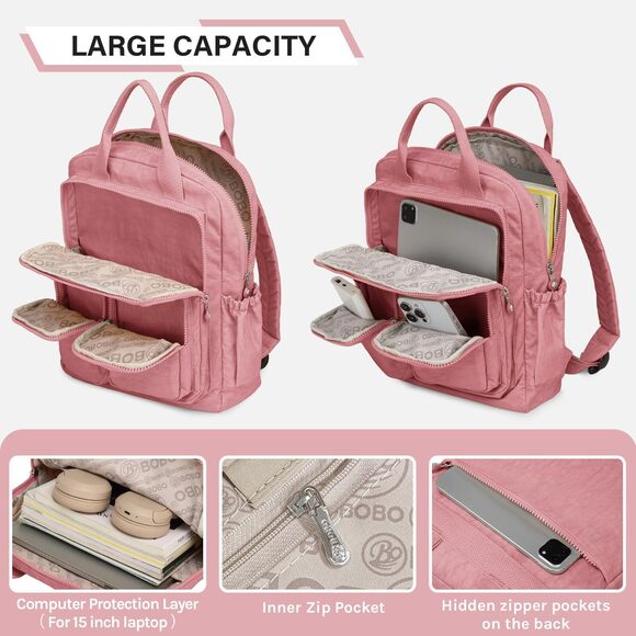 8069 Backpack Purse, Fashionable Mini Backpack Crossbody Bag, Small Daypack main image 7